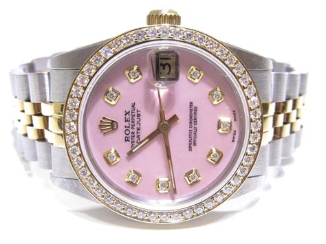 pink women's rolex watch|rolex pink face for sale.